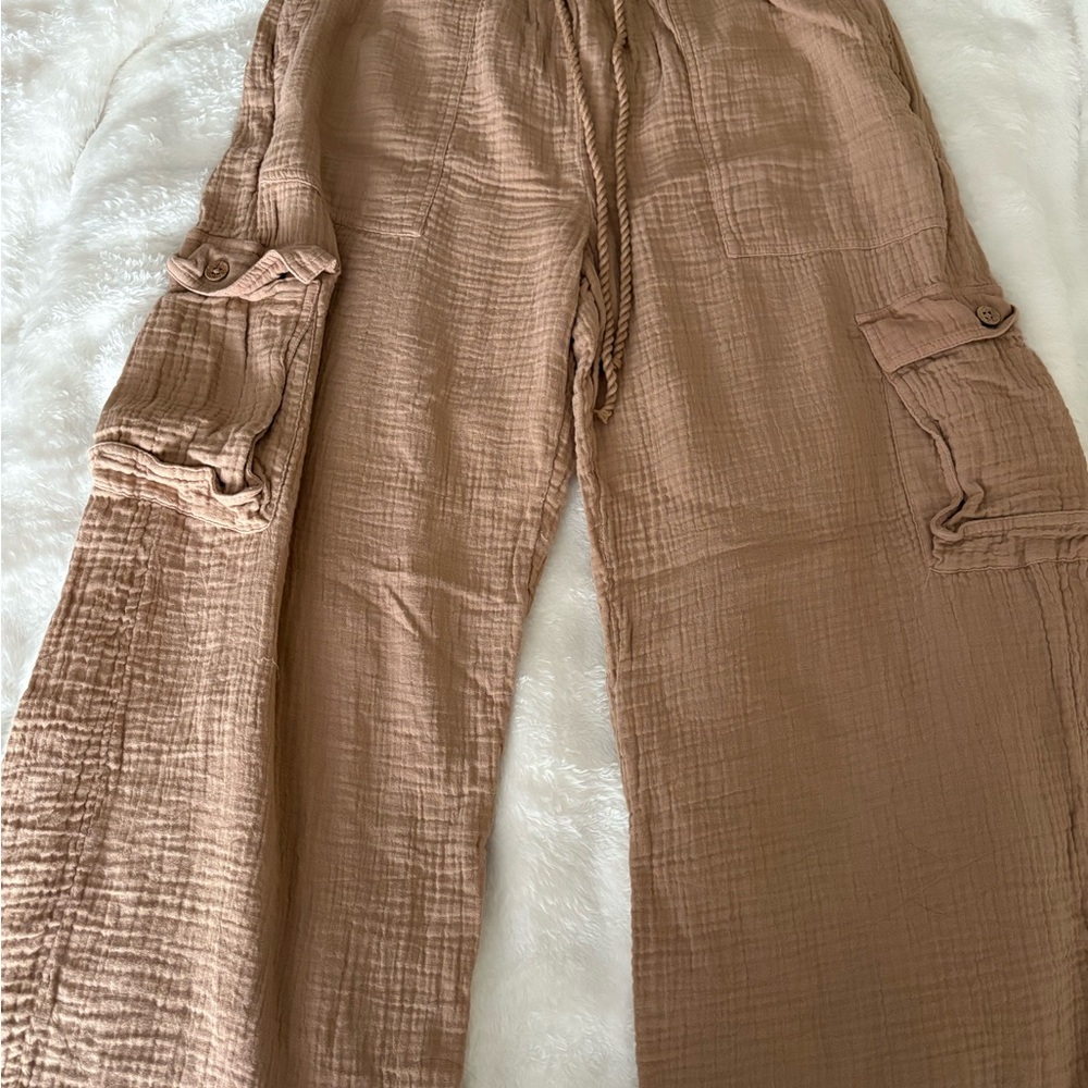 Casual Tan Cargo Pants, Roxy size M